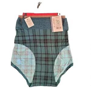 Joyspun Hipster 3 Pack Stretch Hipster w Lace Plaid Underwear Panties NEW sz XXX